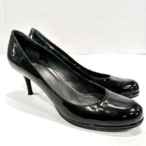 Stuart Weitzman The Blog Patent Leather Pumps Women's 9N Black Heels Rounded Toe